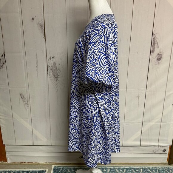 Lilly Pulitzer Rosen T-Shirt Dress Martinique Blue Zee Bebe, Size XL, EUC!!!! - Picture 4 of 11